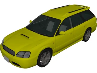 Subaru Legacy Wagon (2001) 3D Model 3D Preview