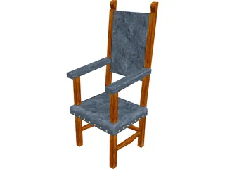 Antique Chair 3D Model 3D Preview
