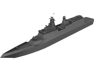 Russian Conceptual Frigate 3D Model