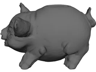 Pig Moneybox 3D Model