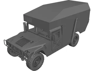HUMVEE Maxi Ambulance 3D Model 3D Preview