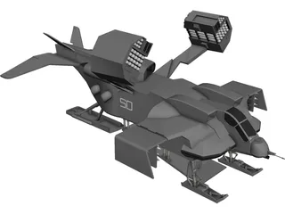 Aliens UD-4L Cheyenne Utility Dropship 3D Model