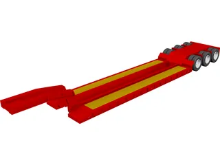 Lowboy Trailer 3D Model