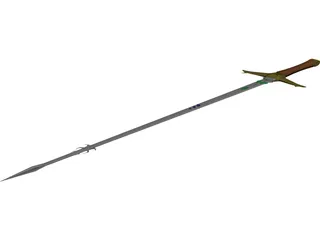 Medieval Thin Sword 3D Model