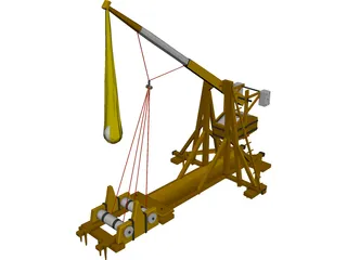 Medieval Catapult Trebuchet 3D Model