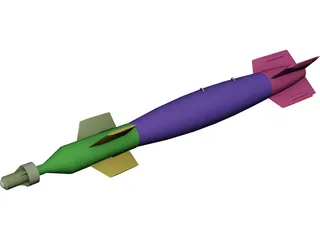 GBU-12 Laser Guided Bomb Missile 3D Model