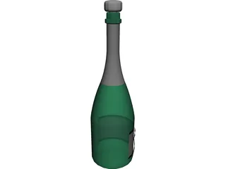 Champagne Bottle 3D Model