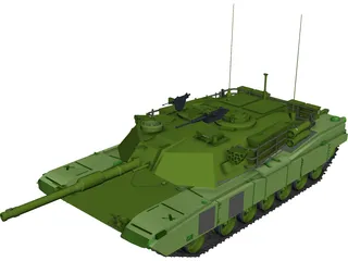 American M1A1 Abrams Main Battle Tank 3D Model 3D Preview