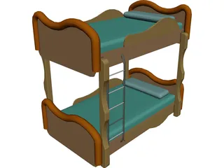 Bunk Bed 3D Model