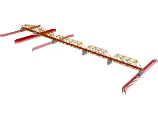 Swing Span Truss Bridge 3D Model