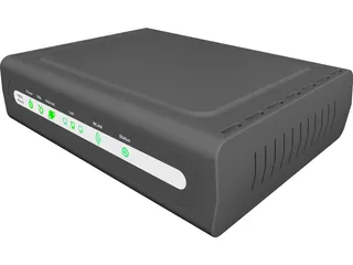 D-Link ADSL Router CAD 3D Model