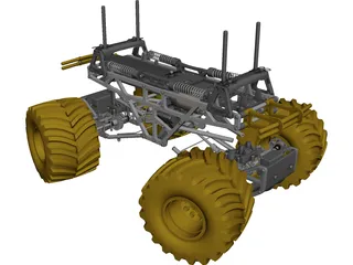 Tamiya TXT-1 RC 1/10 Monster Truck CAD 3D Model