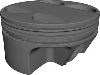 Piston Head CAD 3D Model