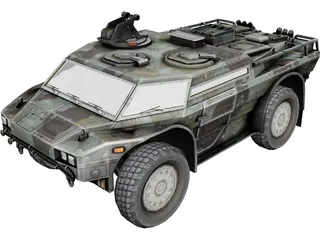 Armored Security Vehicle 3D Model
