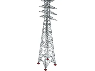 Power Transmission Tower 3D Model 3D Preview