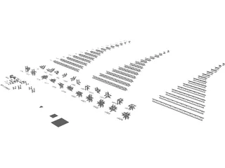 Prolyte H30D Triangulair Aluminium Truss Structure Collection 3D Model