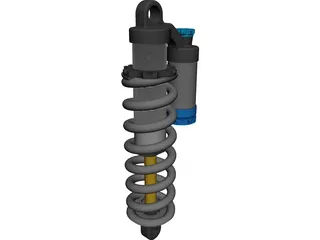 Fox Racing Shox DHX 5.0 Air Shock CAD 3D Model