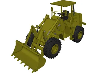 Hydraulic Loader CAD 3D Model