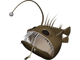 Angler Fish Angus CAD 3D Model