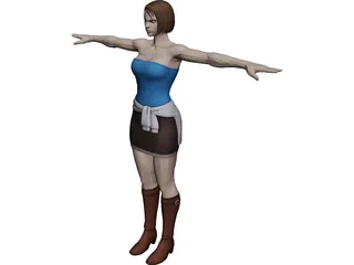Jill Resident Evil 3 3D Model