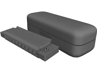 Blues Harmonica 3D Model