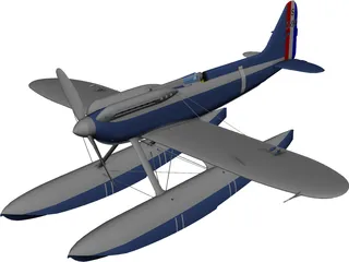 Supermarine S.6B 3D Model 3D Preview