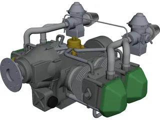 Rotax 912 Engine CAD 3D Model