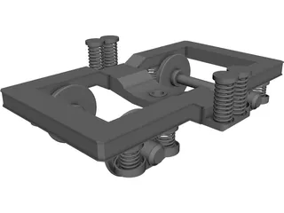 Railroad Bogie 3D Model