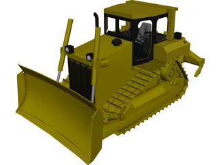 Caterpillar D6R Bulldozer CAD 3D Model