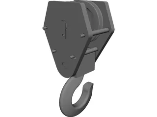 Crane Hook CAD 3D Model