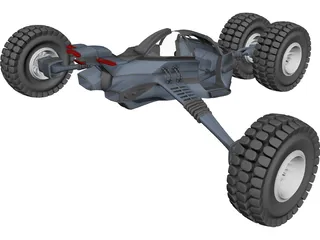 Future Buggy Vehicle 3D Model