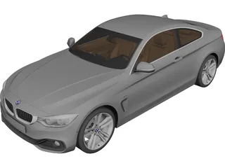BMW 435i 4-series F32 Coupe (2014) 3D Model