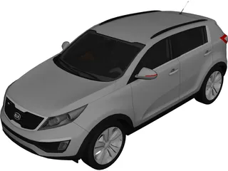 Kia Sportage (2012) 3D Model 3D Preview