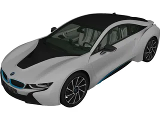 BMW i8 (2015) 3D Model 3D Preview