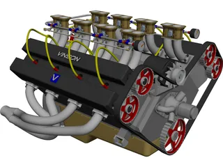 Vinson Engine CAD 3D Model