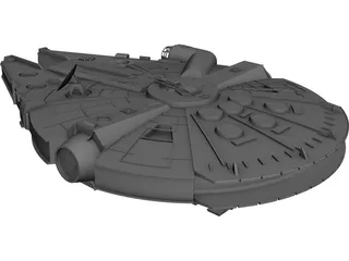 Star Wars Millenium Falcon YT-1300 3D Model 3D Preview