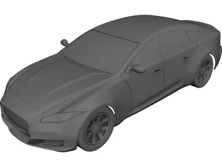 Jaguar XJ (2012) CAD 3D Model