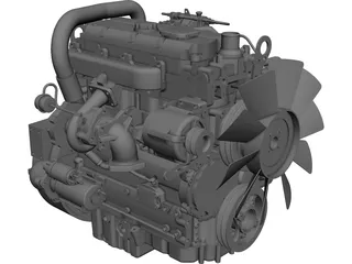 Perkins 1104d CAD 3D Model