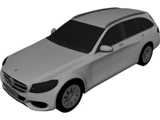 Mercedes-Benz C-Class Estate (2014) 3D Model