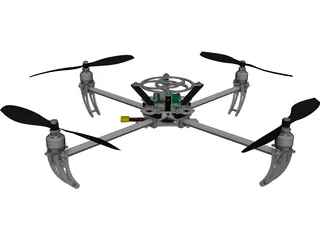 Talon Quad RC Heli Drone CAD 3D Model