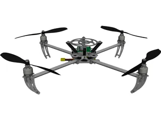 Talon Quad RC Heli Drone 3D Model