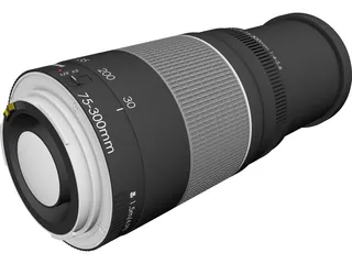 Canon Zoom Lens EF 75-300mm 1:4-5.6 CAD 3D Model