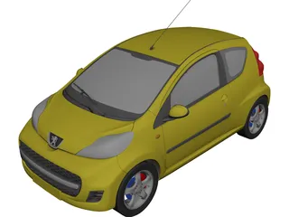 Peugeot 107 3D Model