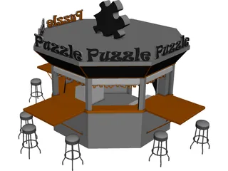 Fast Food Kiosk 3D Model