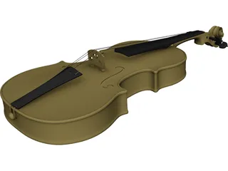 Violin 3D Model 3D Preview