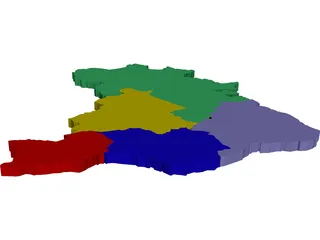 Brazil Map 3D Model