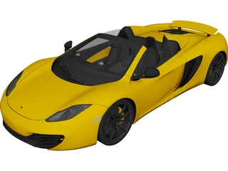 McLaren MP4-12C Spider (2013) 3D Model