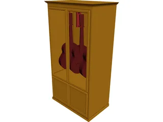 Guitar Cabinet CAD 3D Model