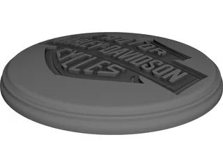 Harley Davidson Logo CAD 3D Model
