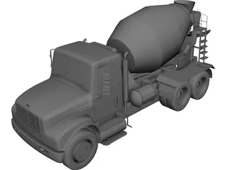 Cement Mixer Truck 3D Model 3D Preview